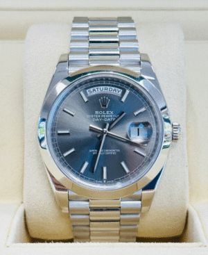 Rolex President Day-Date 40mm Platinum 228206 Rhodium Dial Watch