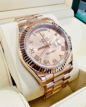 Rolex President Day-Date II 41mm 218235 18K Rose Gold Rose Gold Roman Dial MINT
