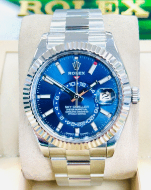 Rolex Sky-Dweller 326934 Blue Dial Oyster Steel Band Watch BOX/PAPERS