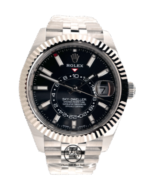 Rolex Sky-Dweller 326934 Steel Black Dial Jubilee Perpetual BOX/PAPERS *UNWORN