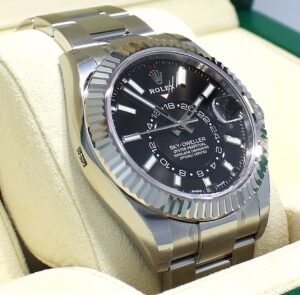 Rolex Sky-Dweller 326934 Steel Black Dial Oyster Perpetual BOX/PAPERS *NEW*