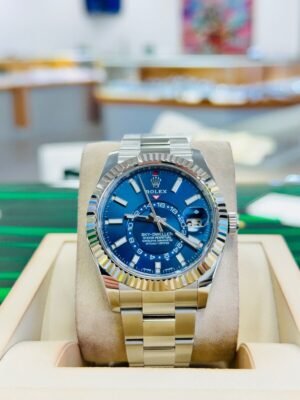 Rolex Sky-Dweller 326934 Steel Blue Dial Oyster Perpetual Watch PAPERS MINT