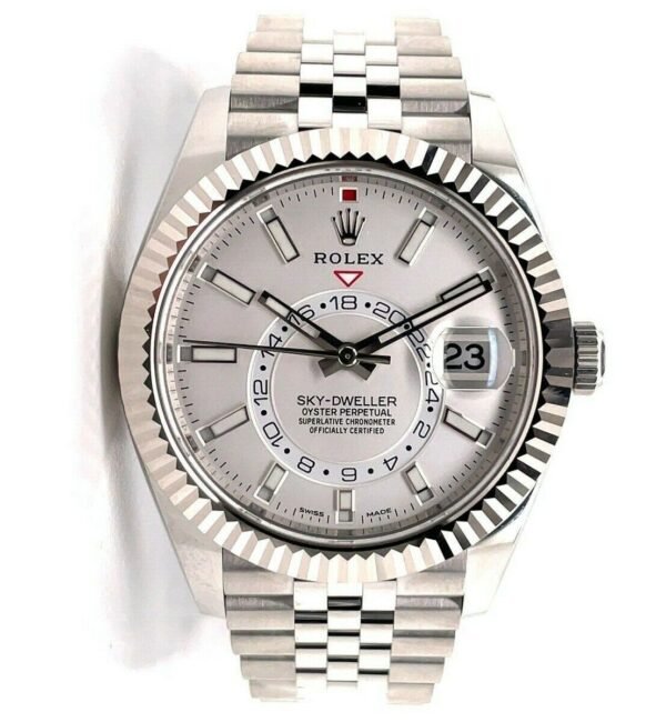 Rolex Sky-Dweller 326934 Steel White Dial Jubilee Perpetual Watch BOX/PAPER NEW