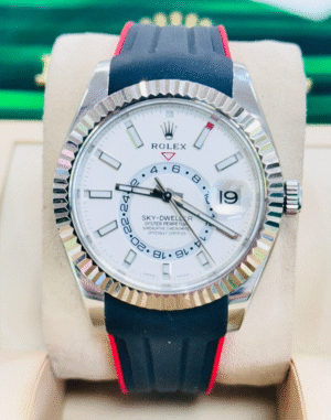 Rolex Sky-Dweller 326934 White Dial Steel Oyster Band 18k White Gold Bezel B/PPR