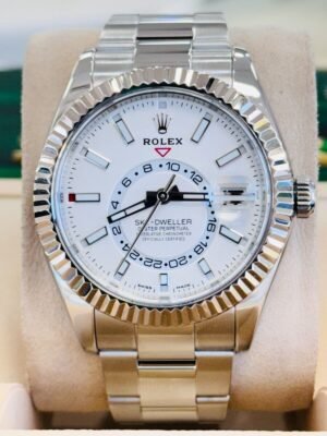 Rolex Sky-Dweller 326934 White Dial Steel Oyster Bracelet Watch BOX/PAPERS