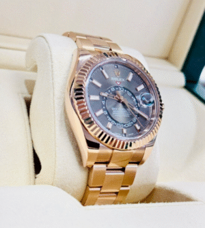 Rolex Sky-Dweller 326935 EverRose Gold Grey Rhodium Dial 42 PreOwned B/P