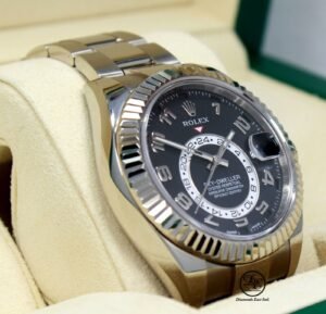 Rolex Sky-Dweller 326939 Perpetual 18K White Gold Black Dial Box/Papers *MINT