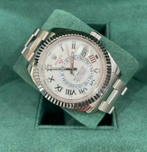 Rolex Sky-Dweller 326939 Perpetual 18K White Gold White Roman Dial Watch B/PAPER