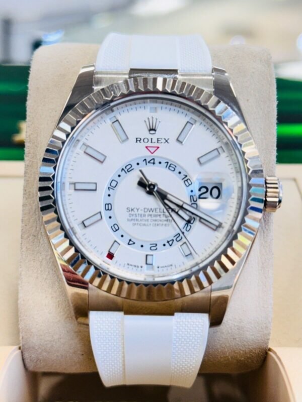 Rolex Sky-Dweller 336239 18K White Gold White Dial Watch Box and Papers