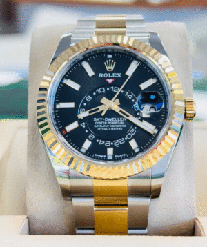 Rolex Sky-Dweller 336933 Black Dial 18K Yellow Gold / Steel Oyster Watch UNWORN