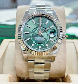 Rolex Sky-Dweller 336934 Mint Green Dial oyster Band Watch Box/Papers UNWORN
