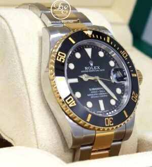 Rolex Submariner 116613LN 18K Yellow Gold & SS Black Ceramic Bezel Box Papers