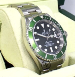 ROLEX Submariner 16610V Anniversary Model Green Bezel Black Dial B/PAPER! *MINT*