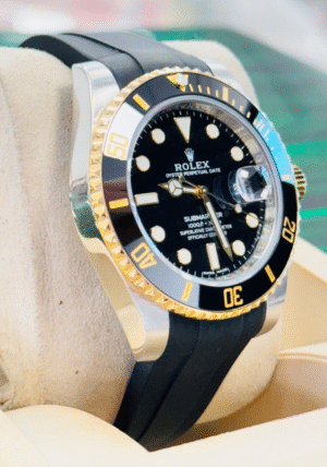 Rolex Submariner Date 116613LN Black Dial Rubber B + Original OYSTER STEEL/GOLD