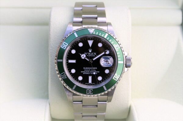 ROLEX SUBMARINER GREEN BEZEL 16610LV ANNIVERSARY SUB