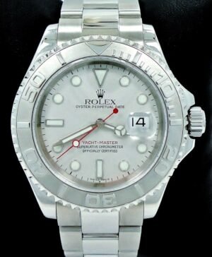 ROLEX Yacht Master 16622 40mm Oyster Perpetual Platinum Bezel Watch MINT