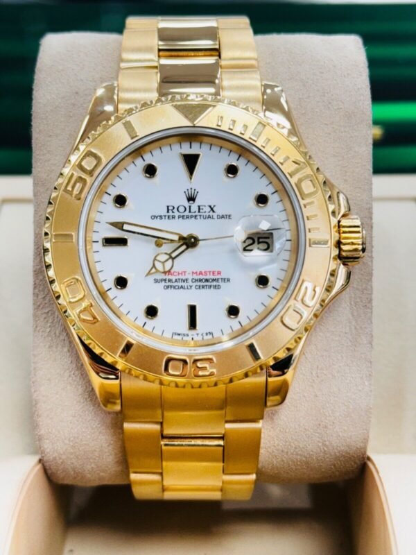 Rolex Yacht-Master 16628 18k Yellow Gold Oyster Bracelet Gold Bezel Watch