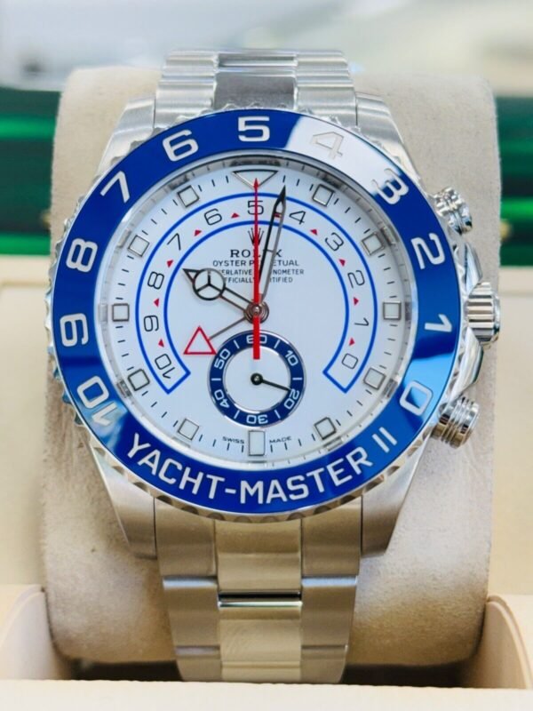 Rolex Yacht-Master II 116680 Stainless Steel Mercedes Hands Watch BOX/PAPERS
