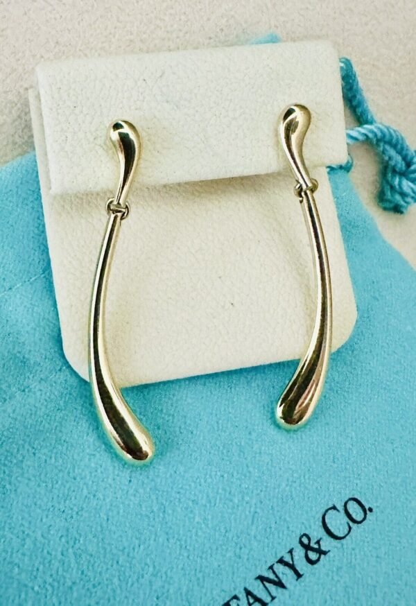 Tiffany & Co. $3,600 Elsa Peretti 18K Yellow Gold Teardrop Earrings