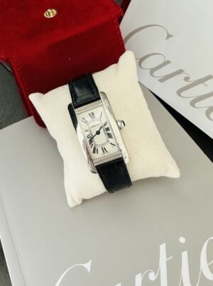 Unisex 18k White Gold Cartier Tank Américaine Ref 2489 ~ Box & Papers