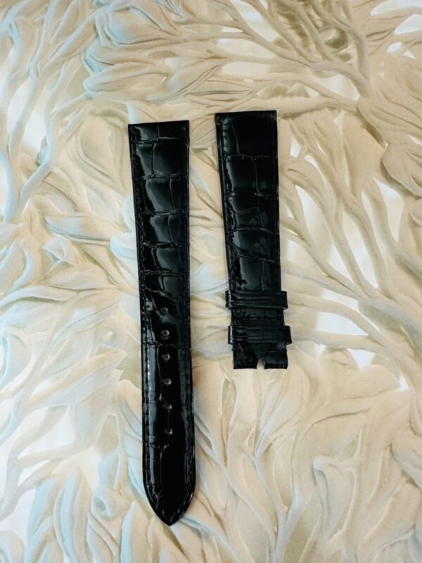 Unworn Patek Philippe Gloss Black Alligator Band 21mm With 16mm End