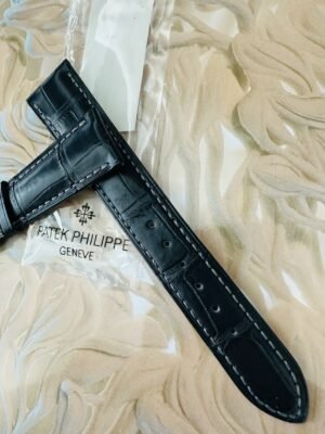 Unworn Patek Philippe Matte Navy Blue Alligator Band 21mm With 16mm End