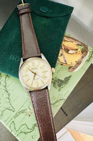 Vintage Men’s 1955 Rolex Oyster Perpetual Ref 6564 Chronometer Watch ~ 34mm