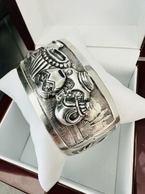 Vintage Navajo Sterling Silver 925 Cuff Bracelet Signed Ray Calladitto