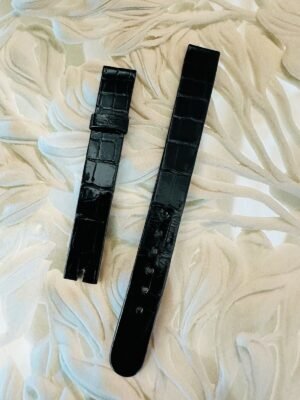 Vintage New Old Stock Patek Philippe Black Alligator Band 12mm Wide & 11mm End