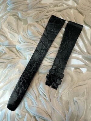 Vintage Patek Philippe Black Alligator Band Unpadded 20mm With 14mm End