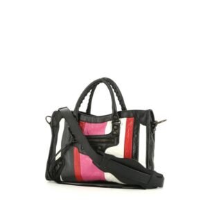 Balenciaga Classic City handbag in black, white, red and pink leather