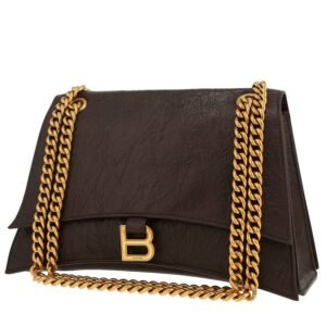 Balenciaga Hourglass handbag in brown leather