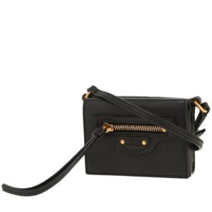 Balenciaga Neo Classic mini shoulder bag in black grained leather