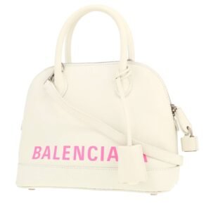 Balenciaga Ville Top Handle shoulder bag in white leather