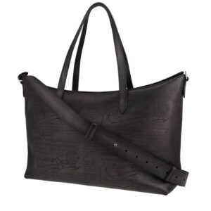 Berluti Scritto shopping bag in black leather