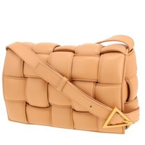 Bottega Veneta Padded Cassette shoulder bag in beige intrecciato leather