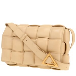 Bottega Veneta Padded Cassette shoulder bag in beige intrecciato leather