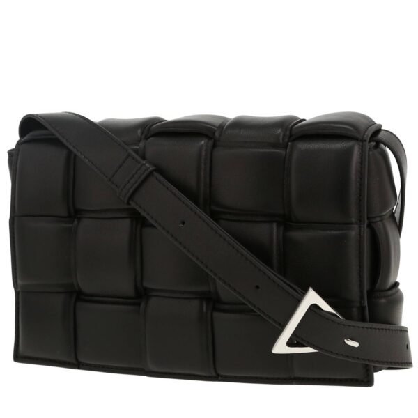 Bottega Veneta Padded Cassette shoulder bag in black intrecciato leather