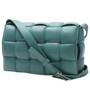 Bottega Veneta Padded Cassette shoulder bag in blue intrecciato leather