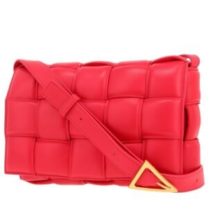 Bottega Veneta Padded Cassette shoulder bag in red intrecciato leather