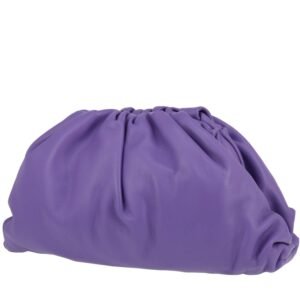 Bottega Veneta Pouch handbag/clutch in purple leather