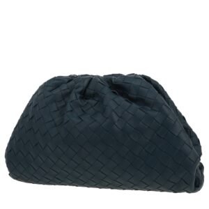 Bottega Veneta Pouch pouch in blue intrecciato leather