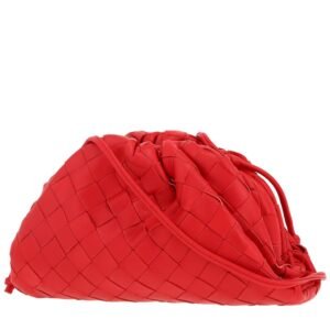 Bottega Veneta Pouch shoulder bag in red intrecciato leather