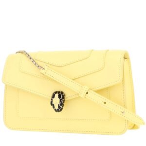 Bulgari Serpenti Forever handbag in yellow leather