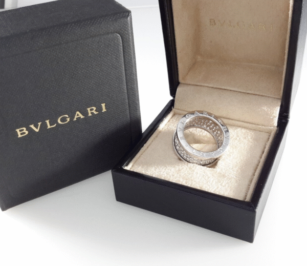 BVLGARI B.ZERO1 Pave DIAMOND Ring SIZE 55- R10096