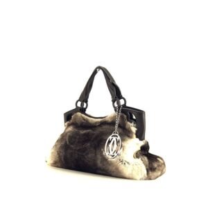 Cartier Marcello handbag in grey furr and grey leather