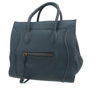 Celine Cabas Phantom shopping bag in blue leather