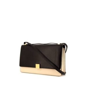 Céline Classic Box shoulder bag in black and beige box leather