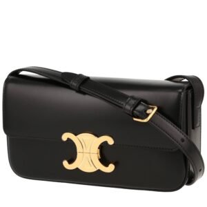 Celine Claude handbag in black leather