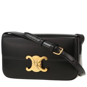 Celine Claude handbag in black leather